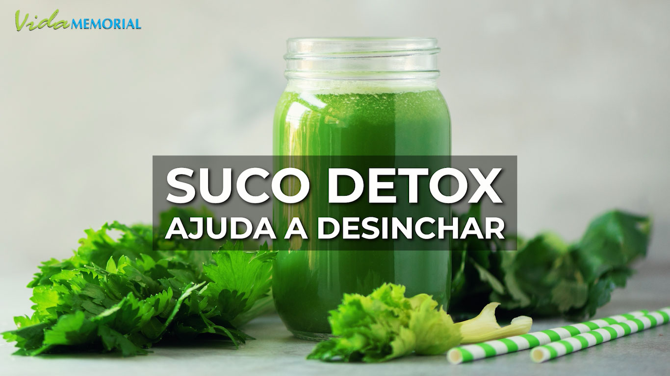 Suco Detox ajuda a desinchar