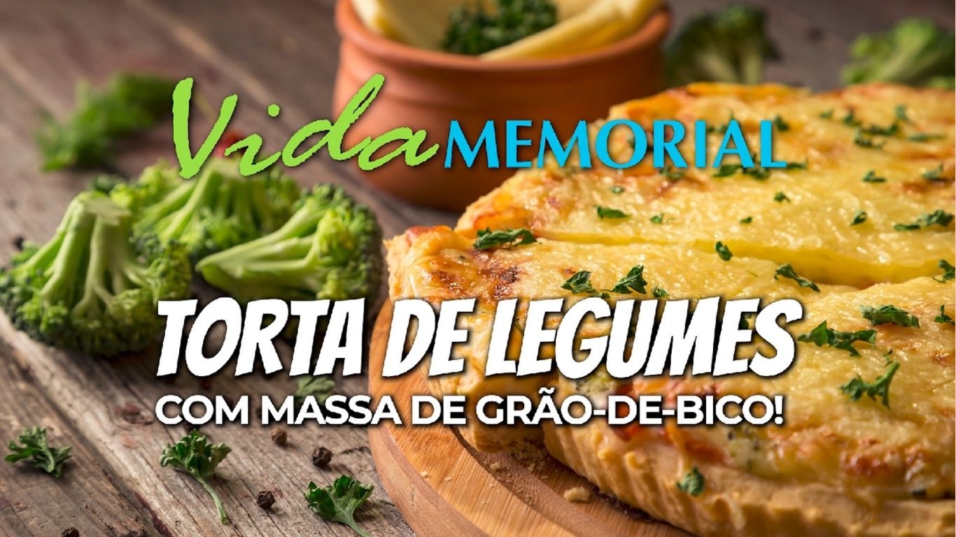 Torta de legumes com massa de grão de bico!